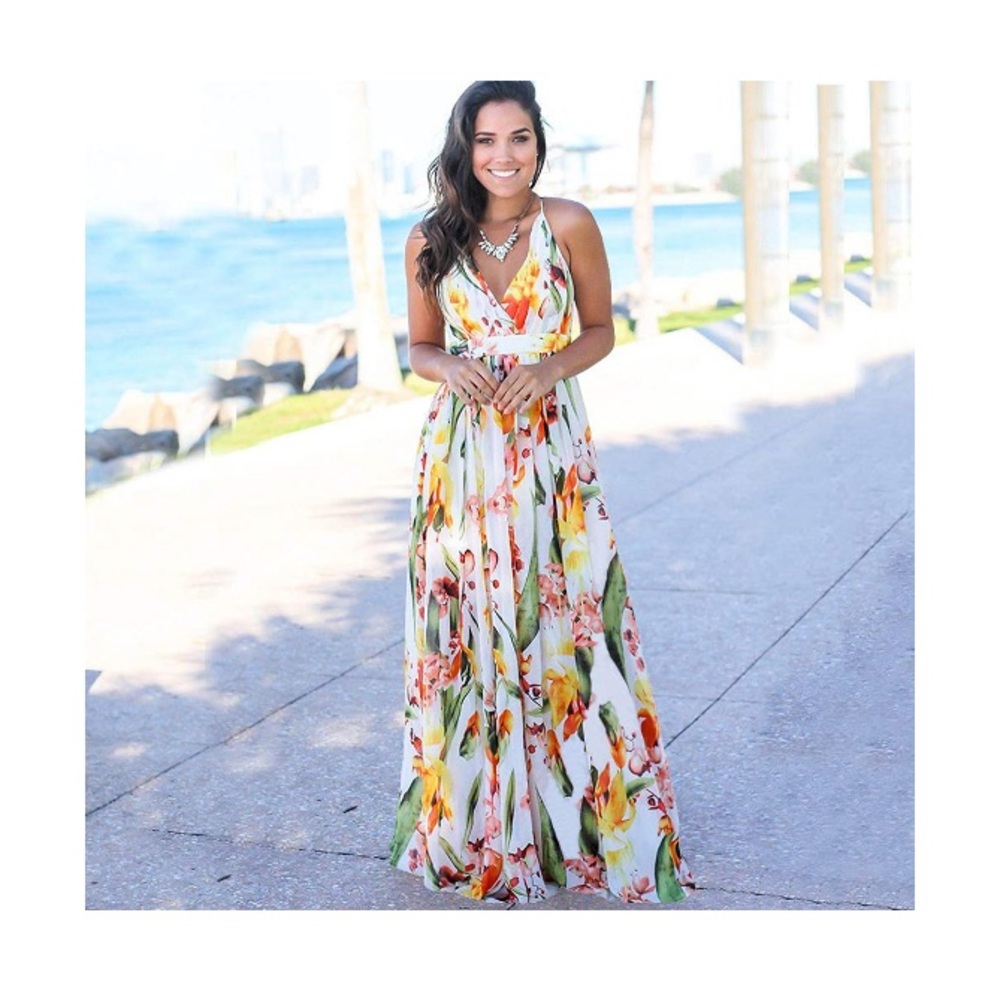 Floral Print Maxi Dress